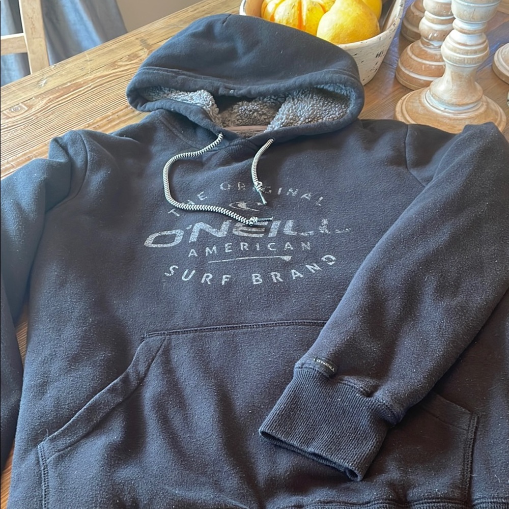 O'Neill Black Hoodie with Gray Accents